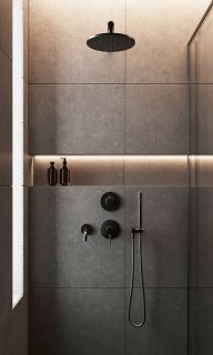 Встраиваемый дивертор Paini Cox 78PZ471 на три выхода чёрный матовый